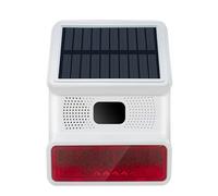 Sirene exterieure Solaire sans Fil HXA523 Compatible avec Le système d'alarme sans Fil HUXGO | Alarme résistante aux intempéries de 100 DB