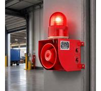 Sirène Industrielle sans Fil 01TYavec feu stroboscopique et télécommande AC110V-01TK