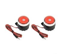 Sirène, Lot de 2 Buzzers Alarme Filaire 12V 120dB Piézoélectrique Électronique pour Klaxon avec Boîtier en Métal, Sortie Haute Décibels pour Systèmes de Sécurité Domicile