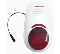 Sirène stroboscopique sans fil, 110 dB, étanche pour une utilisation en extérieur.