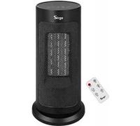 Sirge VULCANO Chauffage soufflant avec télécommande en céramique 2000W avec fonction oscillation, 2 niveaux de chauffage, chauffage, température réglable dsa 15 °C à 40 °C et minuterie 12 h, noir Noir
