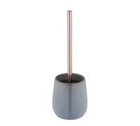 Sirmione Brosse WC autoportante en céramique et Acier Inoxydable Gris cuivré Cylindre 10,5 x 40 cm Noir