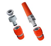 Siroflex 4550/AS Kit Arrosage Jardin Made in Italy avec Lance et Raccords Rapides 1/2", Nez de Robinet 3/4", Set Complet pour Tuyau d’Arrosage