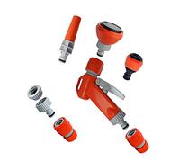 Siroflex 4615/AS Set de pistolet arrosage polyvalents Made in Italy | Raccords pour tuyaux arrosage jardin | Pistolet jardin compatible avec tous les raccords rapides | Kit d'irrigation jardin