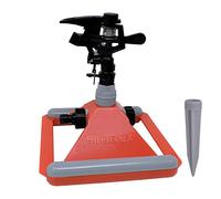 Siroflex 4650/S Arroseur Canon à Impulsion 0°-360°, Arroseur Jardin Ø 23-25 m avec Piquet, Arroseur Automatique à Battement pour Pelouse, Filtre INOX, Made in Italy