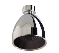 Siroflex Pommeau de Douche Anticalcaire 2765/S, ABS Chromé Noir, Jet Large, Raccord Universel 1/2", Avec Réducteur de Débit, Rotule en Laiton, Usage Domestique, Fabriqué en Italie