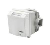 SIROX Prise encastrée CEE 5 broches 400 V 6 h 16 A - IP44 - brides pivotantes avec champ d'inscription - boîte encastrée incluse - blanc trafic