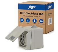 SIROX® Prise murale CEE 5 broches 400 V 6 h 16 A couleur gris clair