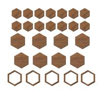 Sirseon Hexagone en Bois pour Mur - Kit de Décorations Hexagonales pour Noël, Mariages, Sous-verres, Peinture, Coloration et Bricolage