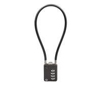 SISAV Cadenas à combinaison à 4 chiffres avec câble de 30 cm de câble robuste pour casier scolaire, casier de gym, armoires, boîte à outils, valise, sac à dos, Noir 1 pack