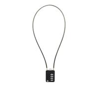SISAV Cadenas à combinaison à 4 chiffres - Câble de 50,8 cm pour casier de gym, casque, armoire de classement, boîte à outils, valise, sac à dos, câble de 3 mm de diamètre, noir