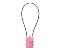 SISAV Verrouillages à combinaison à 4 chiffres par câble de 30 cm pour casier scolaire, casque, classeurs, boîte à outils, valise, sac à dos, câble de 3 mm de diamètre, rose