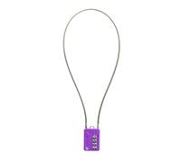 SISAV Verrous à combinaison à 4 chiffres - Câble de 50,8 cm pour casier scolaire, casque, classeurs, boîte à outils, bagages, sac à dos - Diamètre de 3 mm - Violet