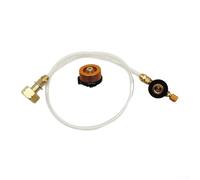 SiSinkal Adaptateur de Valve de Cartouche de gaz avec Tube de 70 cm pour Connexion de réservoir de GPL, réchaud de Camping en Plein air, convertisseur de Recharge de Propane avec Deux connecteurs en