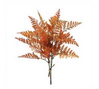 SiSinkal Bouquet artificiel orange vif pour fougère, 38 cm, faux feuillage avec tiges flexibles pour décoration d'intérieur, mariage d'automne