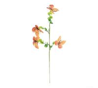 SiSinkal Branche de fleurs d'eucalyptus artificielles en tissu de soie de 56 cm de haut, pour mariage, décoration d'intérieur, centre de table (orange)