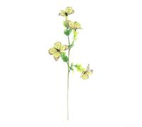 SiSinkal Branche de fleurs d'eucalyptus artificielles en tissu de soie de 56 cm de haut, pour mariage, décoration d'intérieur, centre de table (jaune)