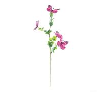 SiSinkal Branche de fleurs d'eucalyptus artificielles en tissu de soie de 56 cm de haut, pour mariage, décoration d'intérieur, centre de table (fleur rouge)