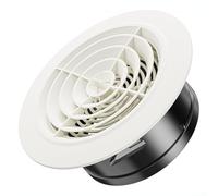SiSinkal Grille d'aération intérieure Ronde Murale réglable en ABS avec Panneau Amovible pour Salle de Bain, Bureau, Chambre, 75 à 200 mm, Blanc (150 mm)