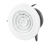 SiSinkal Grille d'aération intérieure Ronde Murale réglable en ABS avec Panneau Amovible pour Salle de Bain, Bureau, Chambre - 75 à 200 mm - Blanc (75 mm)