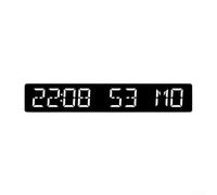 SiSinkal Horloge de bureau à LED, minuterie électronique multifonction avec affichage de la date et des secondes, luminosité personnalisable et long compte à rebours pour la maison, la cuisine