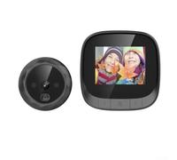 SiSinkal Judas de Porte électronique avec Vision Nocturne, écran LCD avec Objectif Grand Angle de 90 degrés, mémoire intégrée et Design Minimaliste