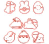 SiSinkal Lot de 8 emporte-pièces de Pâques en forme de lapin - Outils de cuisson pour fête de famille, festival, biscuits, fondant, sucre, dessert, décoration