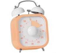 SiSinkal Minuteur visuel avec alarme forte pour la cuisine et l'étude, grand écran de compte à rebours pour la gestion du temps, réglage de rotation facile, pour batterie non incluse, vert (orange