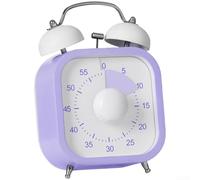 SiSinkal Minuteur visuel avec alarme forte pour la cuisine et l'étude, grand écran horloge compte à rebours pour la gestion du temps, réglage de rotation facile, pour batterie non incluse, vert (carré