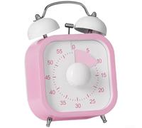 SiSinkal Minuteur visuel avec alarme forte pour la cuisine et l'étude, grand écran horloge compte à rebours pour la gestion du temps, réglage de rotation facile, pour batterie non incluse, vert (carré