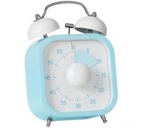 SiSinkal Minuteur visuel avec alarme forte pour la cuisine et l'étude, grand écran horloge compte à rebours pour la gestion du temps, réglage de rotation facile, pour batterie non incluse, vert (carré