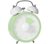 SiSinkal Minuteur visuel avec alarme forte pour la cuisine et l'étude, grand écran horloge compte à rebours pour la gestion du temps, réglage facile de la torsion, pour batterie non incluse, vert