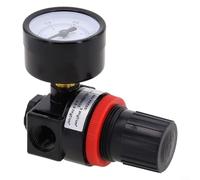 SiSinkal Régulateur de Pression d'air avec jauge 1/4 NPT Port Compresseur Valve de Commande Support Mural Écrous de Montage pour équipement Industriel 20-100 PSIG