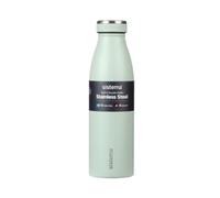 Sistema 500 ml Gourde en acier inoxydable noire | Anti-fuite | Sans phtalates ni BPA | Gourde réutilisable | Isolation sous vide double paroi | Froid : 12 heures / Chaud : 6 heures [550]