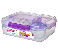 Sistema Boîte à Lunch Bento Box to GO | Boîte de Conservation des Aliments avec récipient à Yaourt/Fruits | 1,25 L | sans BPA | Couleurs Assorties | 1 pièce
