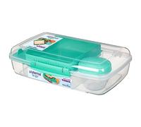 Sistema Boîte à lunch Bento Box TO GO | Boîte de conservation des aliments avec récipient à yaourt/fruits | 1,25 L | Sans BPA | Couleurs assorties | 1 pièce