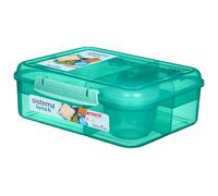 Sistema Boîte à repas bento LUNCH | Boîte à repas avec pot à yaourt/fruits | 1,65 litre | Sans BPA | Coloris assortis (différents selon les lots) | 1 pièce