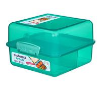 Sistema Boîte à repas compartimentée | Lunch Cube 1,4 l | Récipient de conservation alimentaire avec couvercle | Sans BPA | Assortiment de couleurs