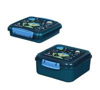 Sistema Expressions Enfants Bento Boîte à déjeuner Set | Bento Cube (1,25L) et Boîte à Sandwich (450ml) | Alien Laguna