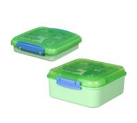 Sistema Expressions Enfants Bento Boîte à déjeuner Set | Bento Cube (1,25L) et Boîte à Sandwich (450ml) | Dinosaur Cucumber