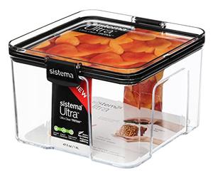 Sistema Grande boîte de conservation carrée Tritan Ultra - Capacité : 1,4 l - Bleu menthe