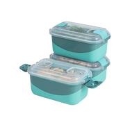 Sistema Heatables Contenants alimentaires micro-ondes | 890 ml | Contenants de préparation de repas étanches avec couvercles | Lot de 3 | Rectangles Latte beige