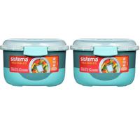 Sistema Heatables Contenants alimentaires micro-ondes | 900 ml | Boîte repas étanche avec couvercle | 1 unité | Round Sage vert (Lot de 2)