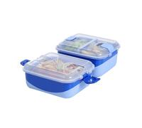 Sistema Heatables Set de boîtes alimentaires micro-ondes | 1L & 1,35L | Boîtes repas étanches avec couvercles | Lot de 2 | Rectangles Lazuli bleu