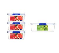 Sistema KLIP IT PLUS Récipients de conservation alimentaire | 3,35 litres & KLIP IT PLUS Récipient de conservation alimentaire | Forme rectangulaire, 7,5 litres | Boîte alimentaire empilable