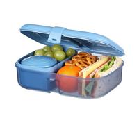 Sistema Ocean Bound Plastic Boîte bento | 1,1 L Boîte à repas avec pot à yaourt/fruits | Sans BPA | Fabriqué à partir de plastique recyclé | Assortiment de couleurs (non sélectionnable)|