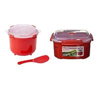 Sistema SI1110 Micro-Ondes Cuiseur à Riz Plastique Rouge 45 x 35 x 25 cm 2,6 L & SI1102 Micro-Ondes à Vapeur Plastique Rouge 45 x 35 x 25 cm 2,4 L