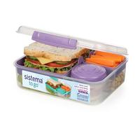 Sistema TO GO Boîte bento | Boîte à repas avec pot à yaourt/fruits | 1,65 L | sans BPA | Violet [21690-9T]