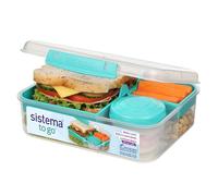 Sistema TO GO Boîte Bento | Boîte repas compartiment | 1,65 L | lunch box enfant | Sarcelle
