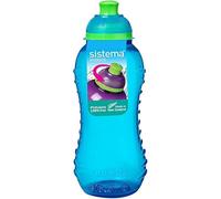 Sistema Twist ’n’ Sip Squeeze Gourde à eau kids | Gourde à eau étanche | 330 ml | Sans BPA | Coloris assortis (Lot de 6)